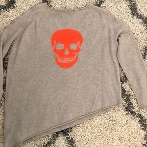 Skull Cashmere A-Line Pullover